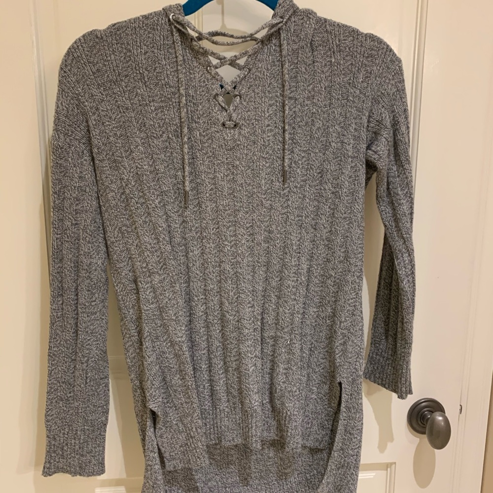 American Eagle Lace Up Sweater